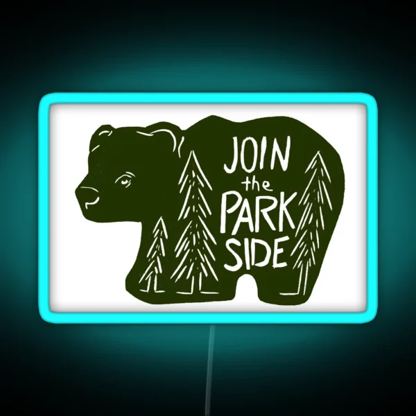 Join The Park Side Bear RGB Neon Sign