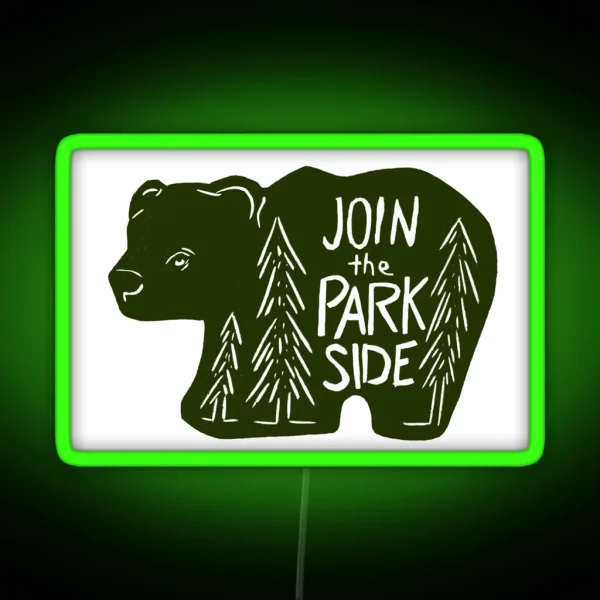 Join The Park Side Bear RGB Neon Sign
