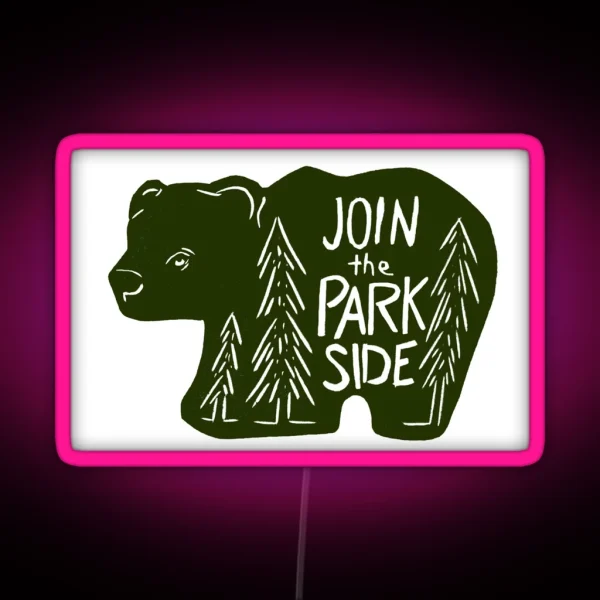 Join The Park Side Bear RGB Neon Sign