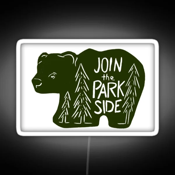 Join The Park Side Bear RGB Neon Sign