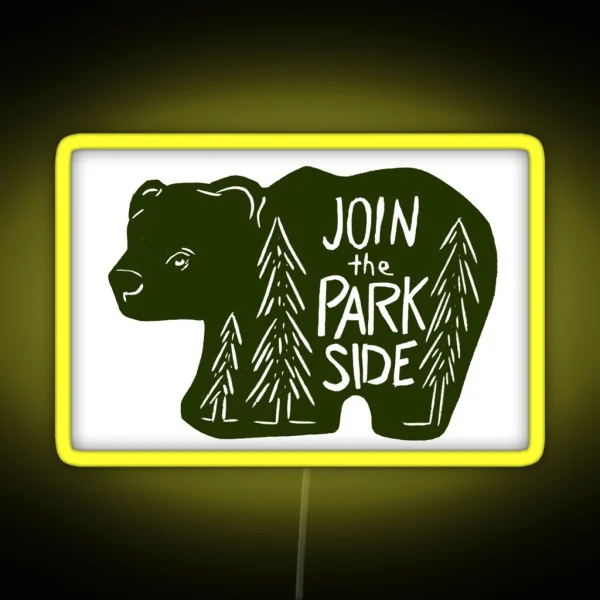 Join The Park Side Bear RGB Neon Sign