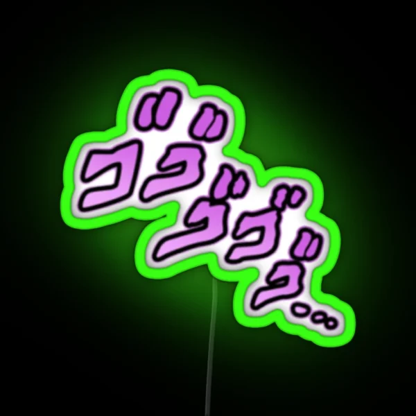 Jojo Manacing Signs RGB Neon Sign