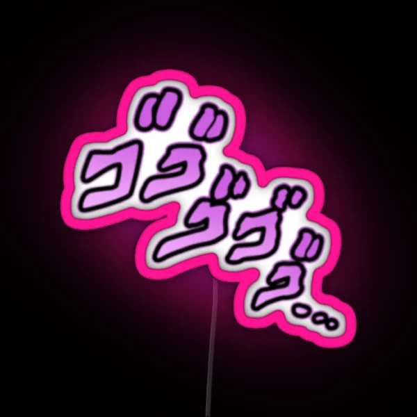 Jojo Manacing Signs RGB Neon Sign
