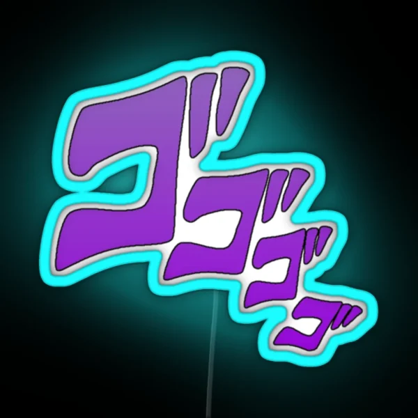 Jojo Manacing Text RGB Neon Sign