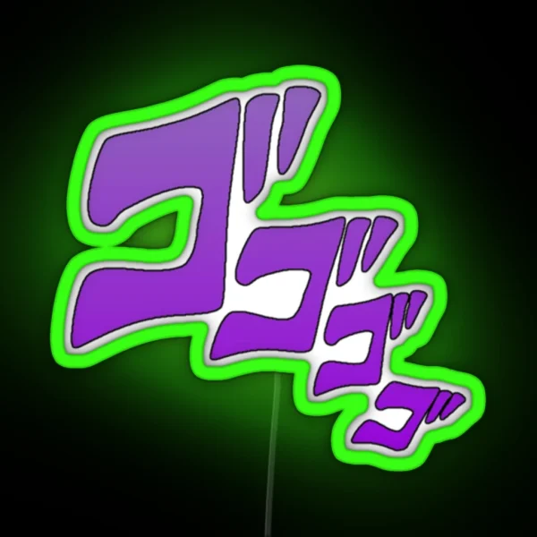 Jojo Manacing Text RGB Neon Sign