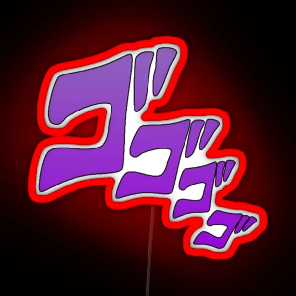 Jojo Manacing Text RGB Neon Sign