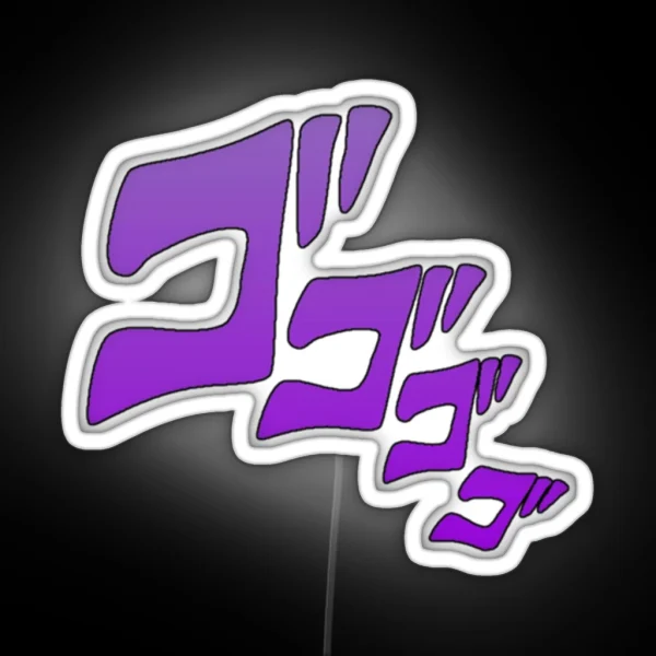 Jojo Manacing Text RGB Neon Sign