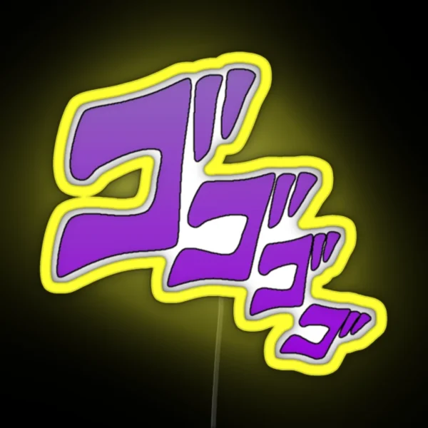 Jojo Manacing Text RGB Neon Sign