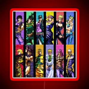 Jojo S And Villians RGB Neon Sign