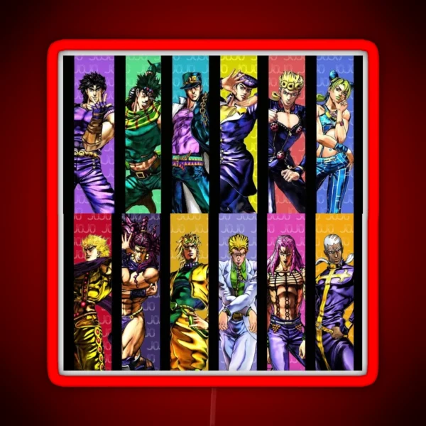 Jojo S And Villians RGB Neon Sign