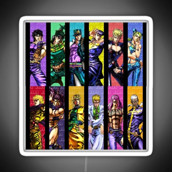 Jojo S And Villians RGB Neon Sign