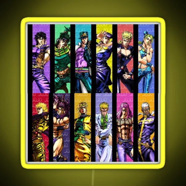Jojo S And Villians RGB Neon Sign