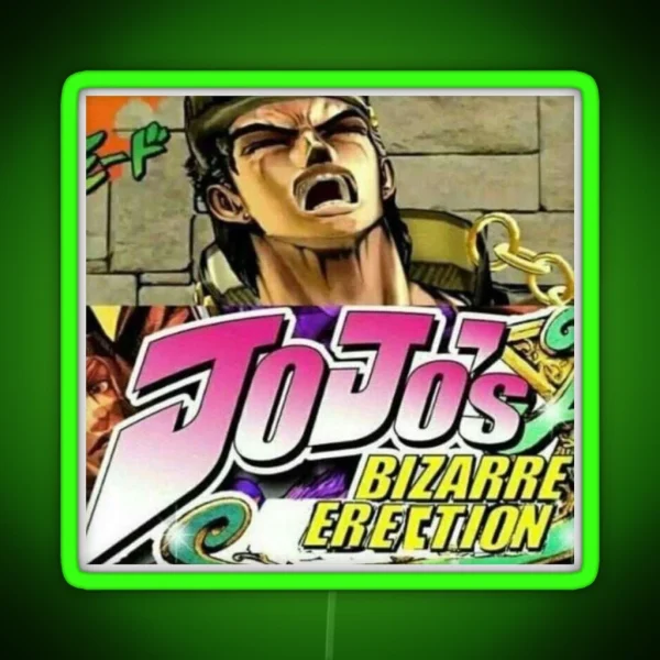 Jojo S Bizarre Erection RGB Neon Sign