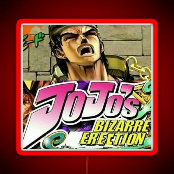 Jojo S Bizarre Erection RGB Neon Sign