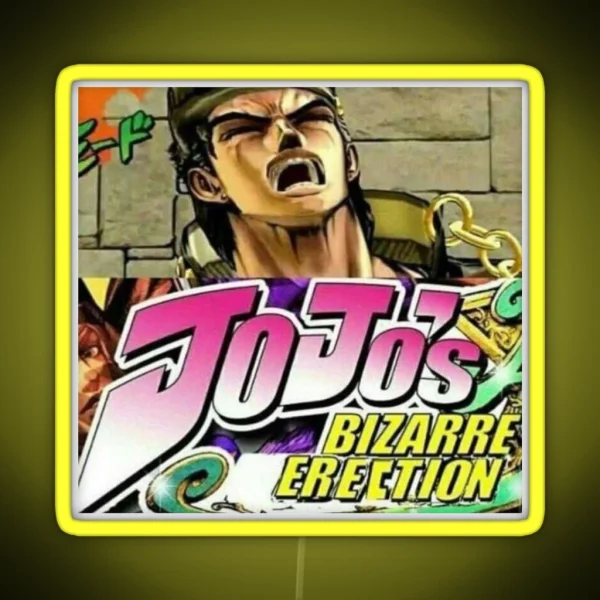 Jojo S Bizarre Erection RGB Neon Sign