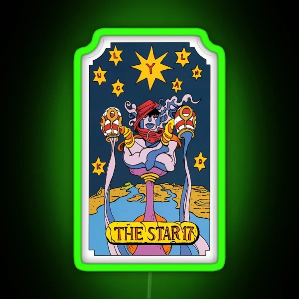 JOJO TAROT 17 THE STAR RGB Neon Sign