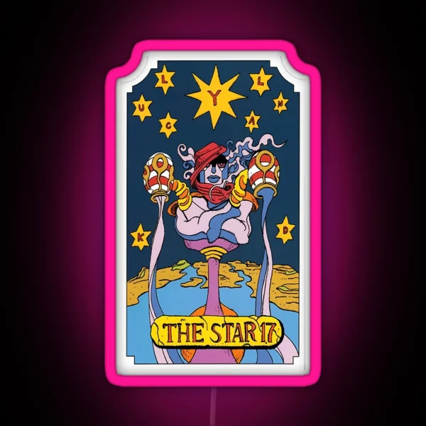 JOJO TAROT 17 THE STAR RGB Neon Sign