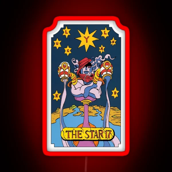 JOJO TAROT 17 THE STAR RGB Neon Sign