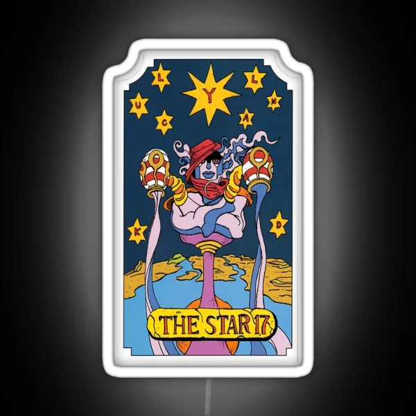 JOJO TAROT 17 THE STAR RGB Neon Sign