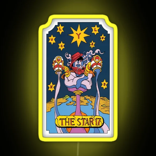 JOJO TAROT 17 THE STAR RGB Neon Sign