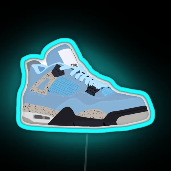 Jordan 4 University Blue RGB Neon Sign