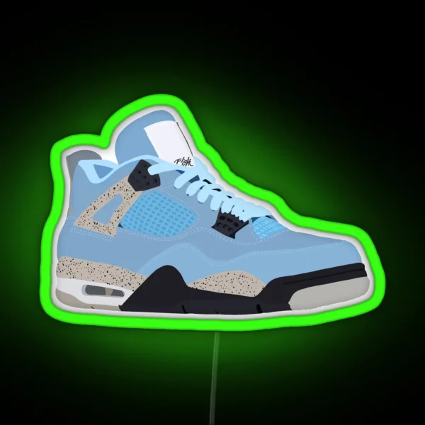 Jordan 4 University Blue RGB Neon Sign