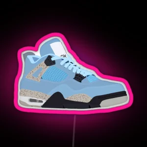Jordan 4 University Blue RGB Neon Sign