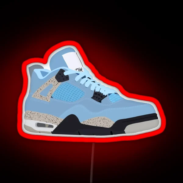 Jordan 4 University Blue RGB Neon Sign