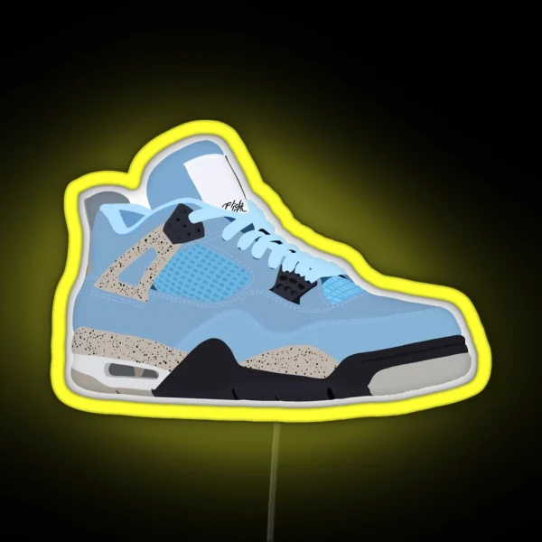 Jordan 4 University Blue RGB Neon Sign