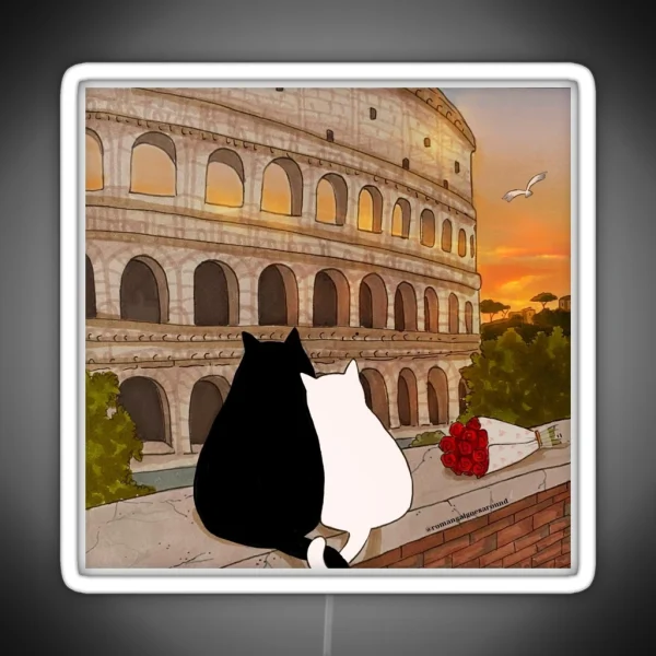 Journal Of A Cat In Rome Romantic Sunset At The RGB Neon Sign