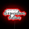 Journey To The Mind Next Stop Dissociation Station Elegant And Whimsical Mental Health Typography RGB Neon Sign - Image 2