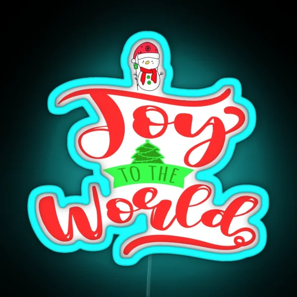 Joy To The World RGB Neon Sign
