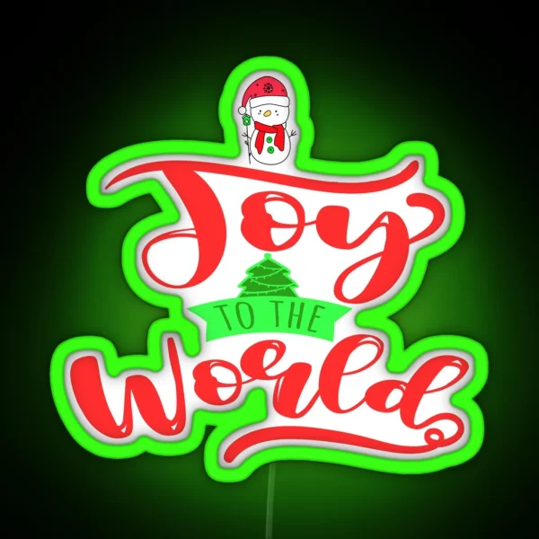 Joy To The World RGB Neon Sign