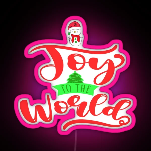 Joy To The World RGB Neon Sign