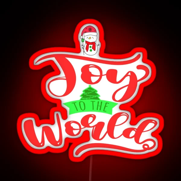 Joy To The World RGB Neon Sign