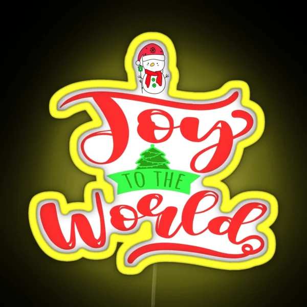 Joy To The World RGB Neon Sign