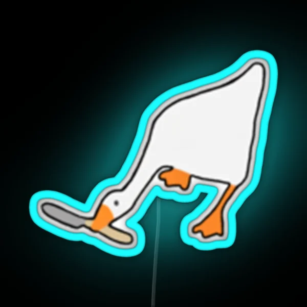 Jschlatt Untitled Goose W Knife RGB Neon Sign