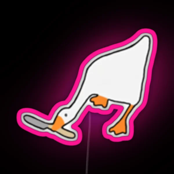 Jschlatt Untitled Goose W Knife RGB Neon Sign