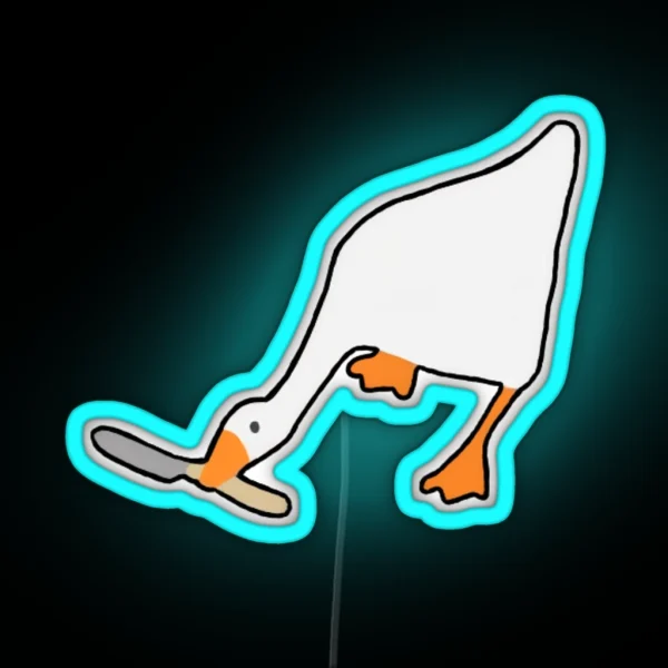 Jschlatt Untitled Goose W Knife RGB Neon Sign