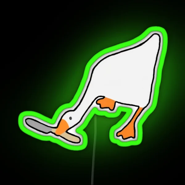 Jschlatt Untitled Goose W Knife RGB Neon Sign