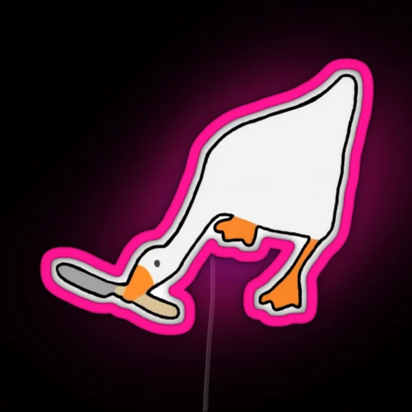 Jschlatt Untitled Goose W Knife RGB Neon Sign
