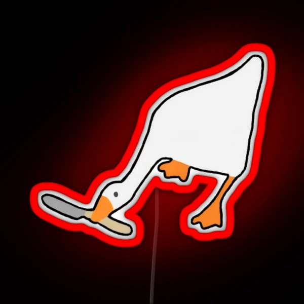 Jschlatt Untitled Goose W Knife RGB Neon Sign