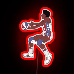 Julius Erving Layup RGB Neon Sign