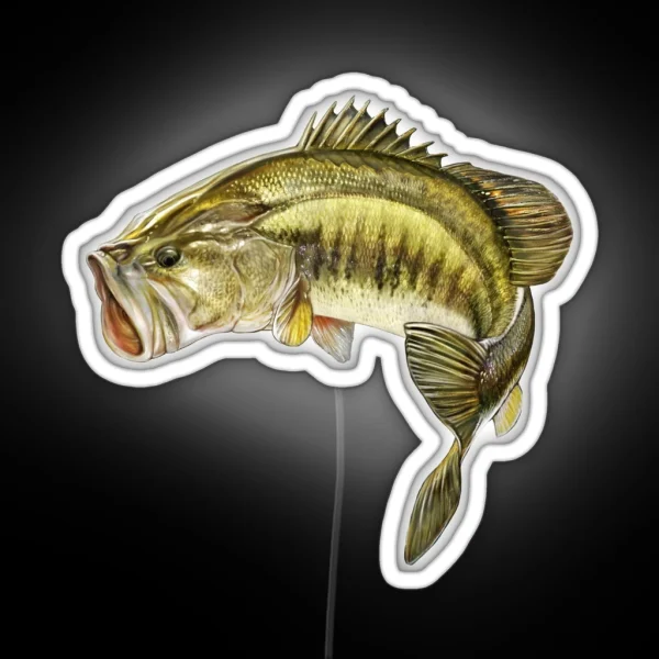 Jumping Largemouth RGB Neon Sign
