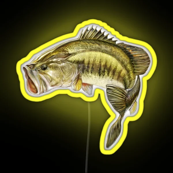 Jumping Largemouth RGB Neon Sign