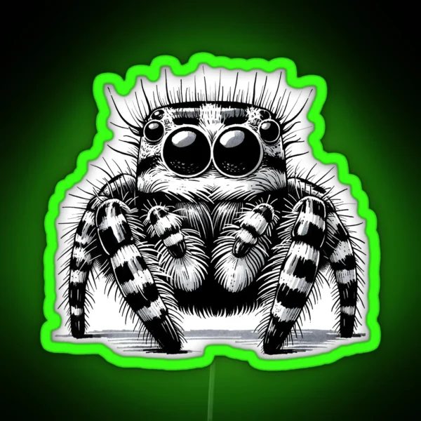 Jumping Spider Cuteness RGB Neon Sign