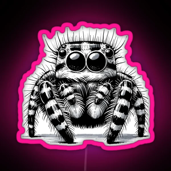 Jumping Spider Cuteness RGB Neon Sign