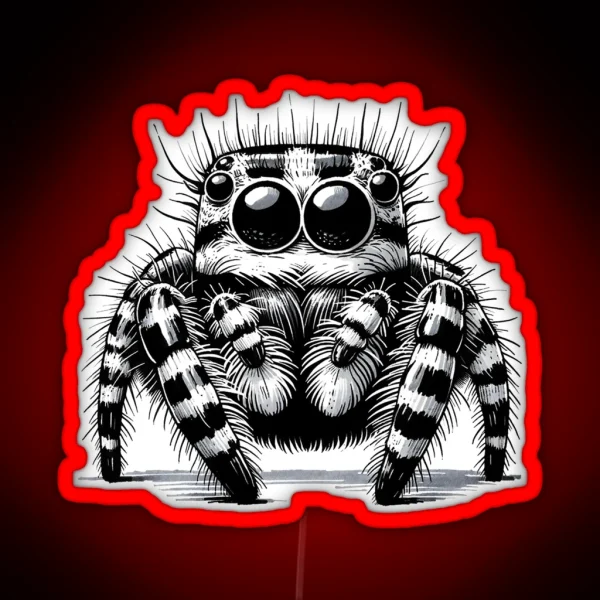 Jumping Spider Cuteness RGB Neon Sign