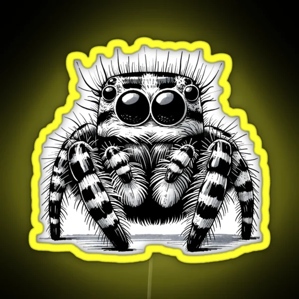 Jumping Spider Cuteness RGB Neon Sign