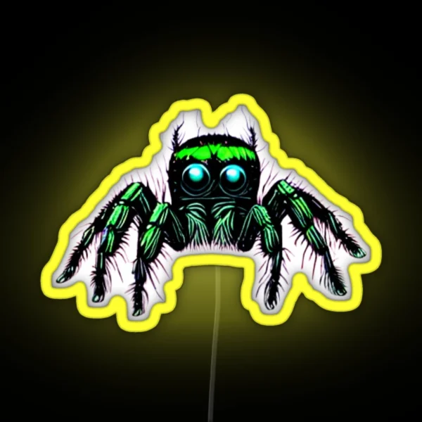 Jumping Spider Led Cute Spider Spider Led Spider Lover Gift Jumping Spider Arachnid Led A Great Gift For Spider Lovers RGB Neon Sign